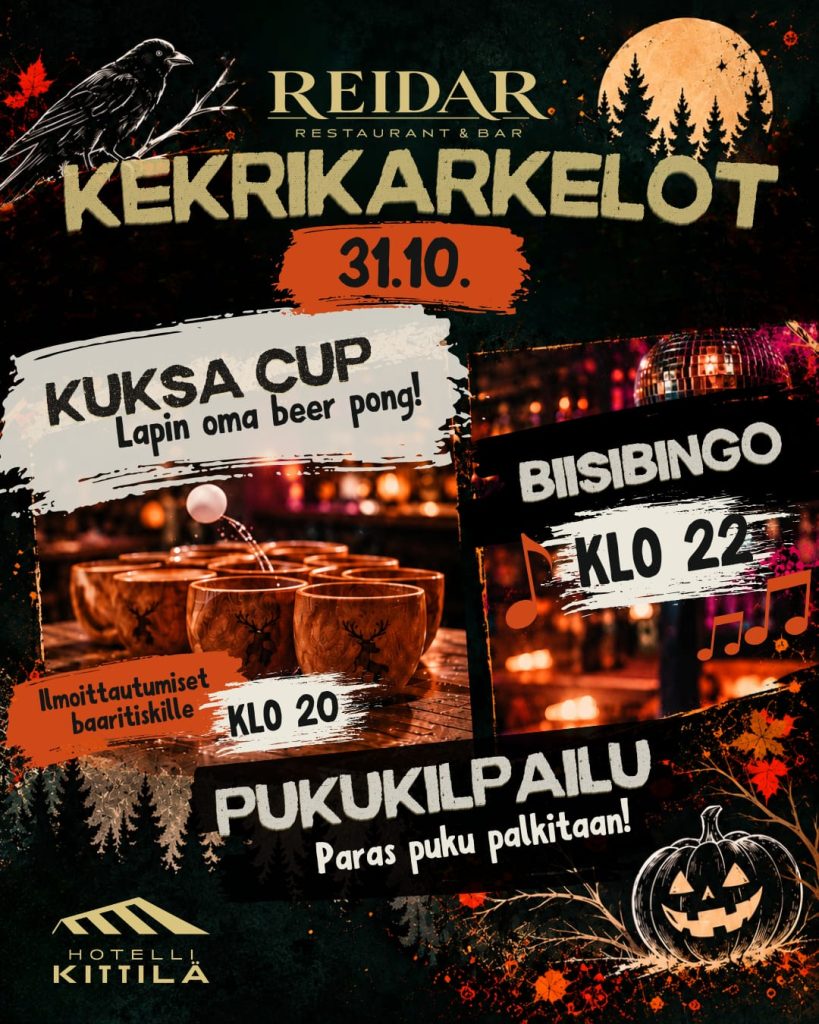 Hotelli Kittilä Kekrikarkelot juliste